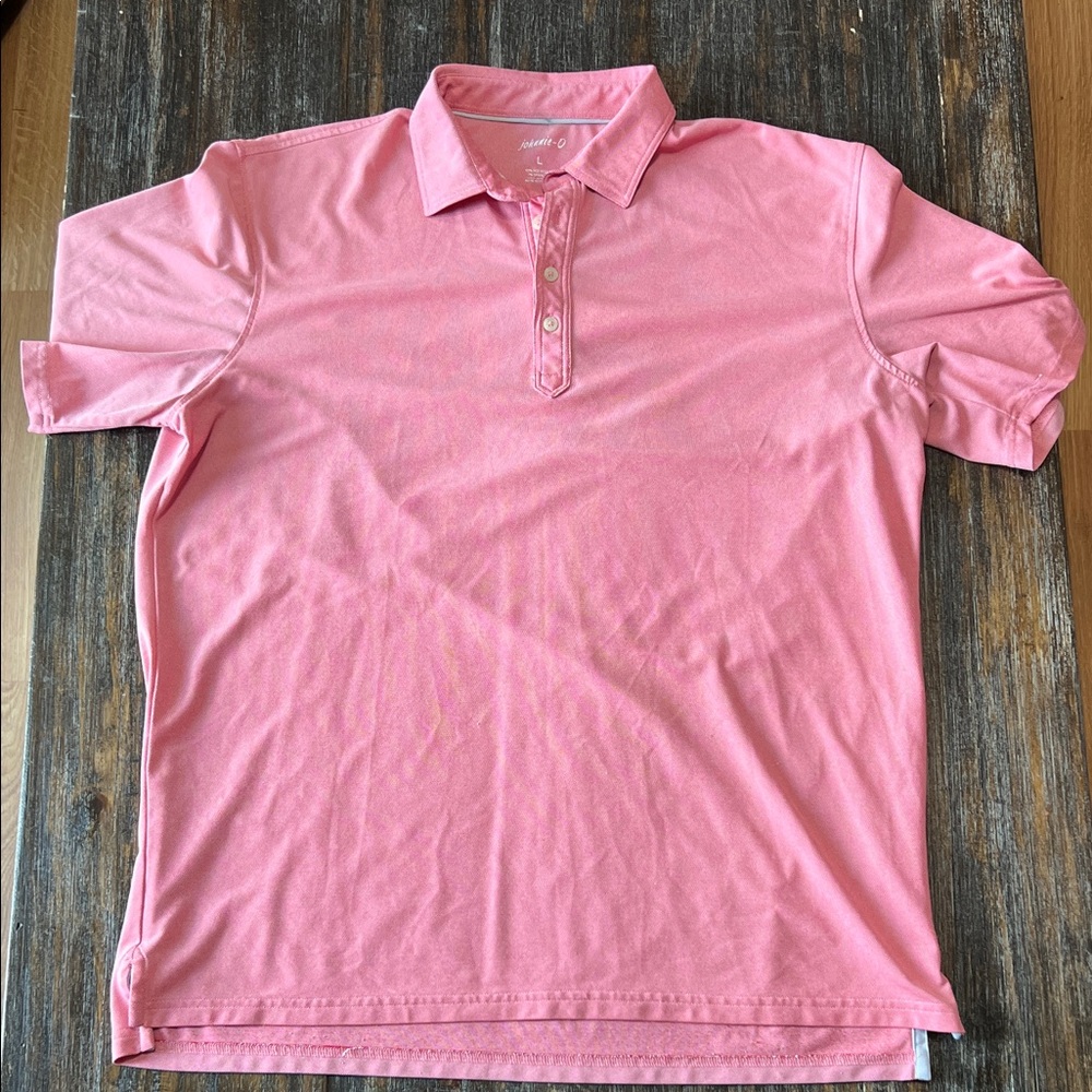 johnnie-O Lightweight  Pink Polo